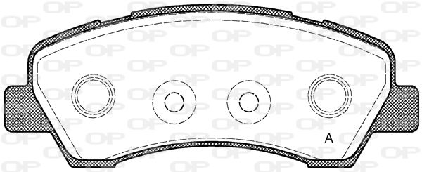 OPEN PARTS Комплект тормозных колодок, дисковый тормоз BPA1530.00